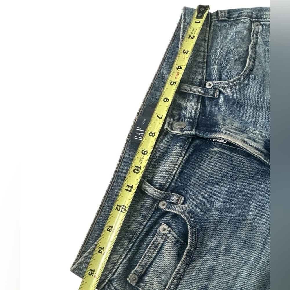 GAP Denim Girlfriend Blue Relaxed Fit Distressed Jeans, Size 4/27 - Picture 5 of 7